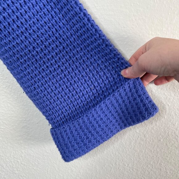 Free People Park City Waffle Knit Colorblock Oversized Sweater M - Picture 5 of 13